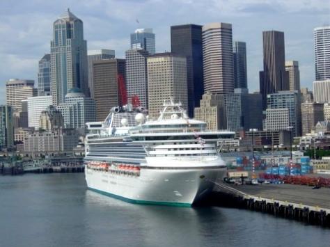 Cruise ship in Seattle